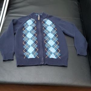 Children's place argyle zip sweater